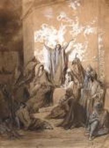 Jeremiah Preaching To His Followers