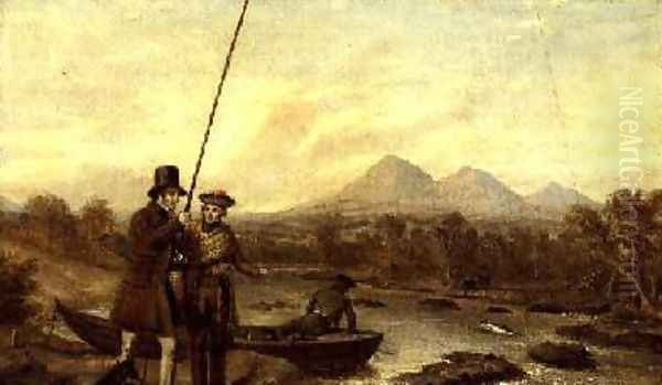 Salmon Fishing at Eildon Hill - view 1