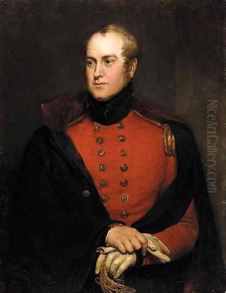 Portrait of a gentleman, said to be Lt. Col. Charles Richard Fox (1796-1873), three-quarter length, seated, in uniform - view 1