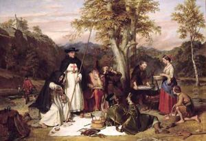 The Merry Monks of Melrose by Charles Landseer