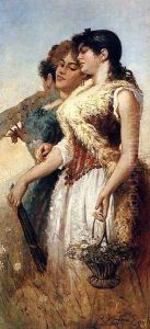 Picking Daisies by Egisto Lancerotto