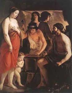 Venus at the Forge of Vulcan 1641 by Louis Le Nain