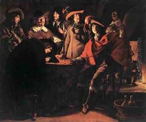 Smokers in an Interior 1643 by Louis Le Nain