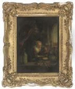 A Woman With A Pitcher Of Water At A Casement by Gerrit Dou