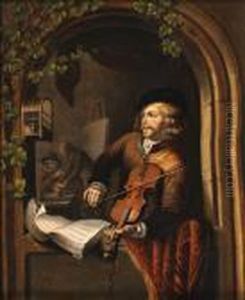 The Violinplayer by Gerrit Dou
