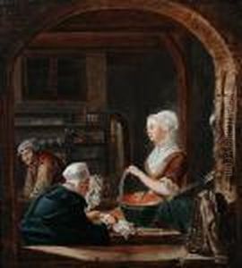 Kitchen Interior by Gerrit Dou