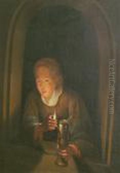 Woman With Candle - view 1