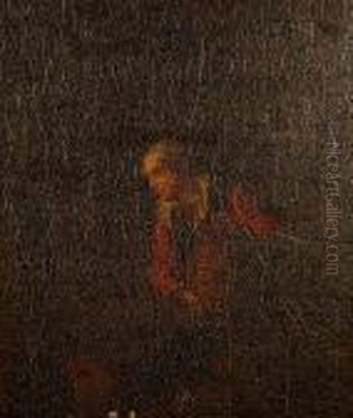 A Woman Leaning Out A Window, Holding An Earthenware Jug. - view 1