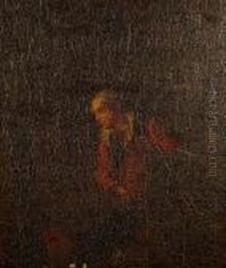 A Woman Leaning Out A Window, Holding An Earthenware Jug. by Gerrit Dou