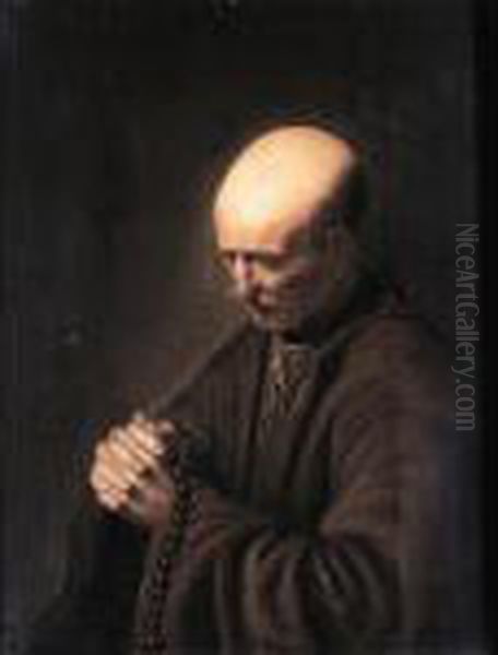 An Old Man With A Rosary - view 1