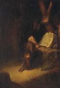 A Praying Hermit by Gerrit Dou