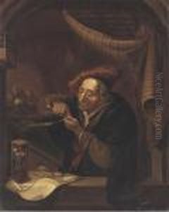 Le Maitre Ecrivain by Gerrit Dou