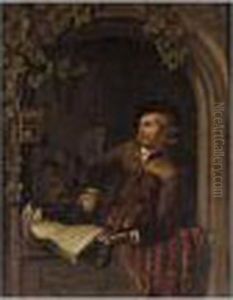 The Merry Fiddler by Gerrit Dou