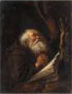 A Monk At Prayer, Possibly St. Jerome by Gerrit Dou