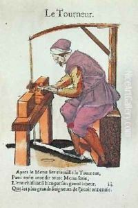 The Wood Turner by Jean Achille Leclerc
