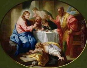 Christ and Mary Magdalene at the Banquet of Simon the Pharisee by Benedetto Luti