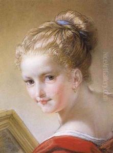 Head of a Young Girl 1717 by Benedetto Luti