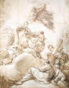 Allegory of the Elevation of Cardinal Deacon Oddone Colonna to the Papal Chair as Pope Martin V by Benedetto Luti