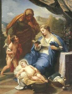 The Madonna and Child with Saints Elizabeth and John the Baptist by Benedetto Luti