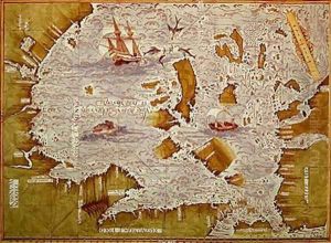 Map of the Sea of Maluku by Guillaume Le Testu
