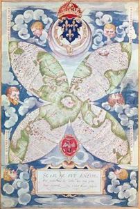 Map of the North Pole by Guillaume Le Testu