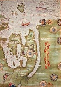 Map of Scandinavia and Northern Russia by Guillaume Le Testu