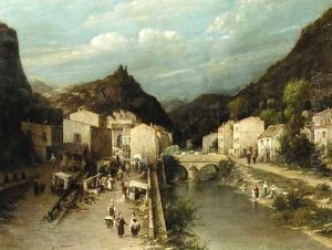 Mountain Landscape by Leon Legat