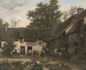 A farmyard in Cernay A farmyard in Cernay