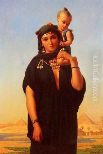Femme Fellah Portant Son Enfant (Egypte) (Fellah Woman Carrying Her Child (Egypt)) - view 1