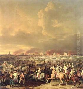The Siege of Lille by Albert de Saxe Tachen 8th October 1792 1845 by Charles Emile Hippolyte Lecomte-Vernet