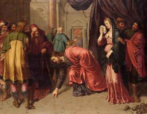 Christ and fhe Adulterous Woman by Pieter van Lint