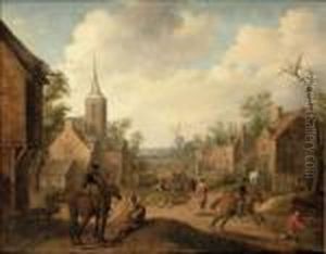 Soldiers Plundering A Village by Joost Cornelisz. Droochsloot