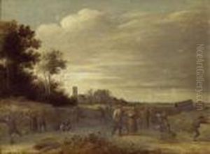 Landschaft Mit Uberfall Auf Einen Kaufmannswagen