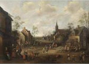 Paesaggio Con Viandanti by Joost Cornelisz. Droochsloot