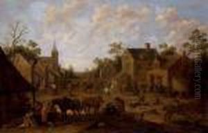 Scene Villageoise by Joost Cornelisz. Droochsloot