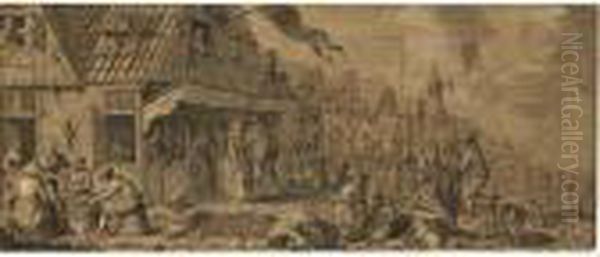 Peasants Merrymaking Before An Inn - view 1