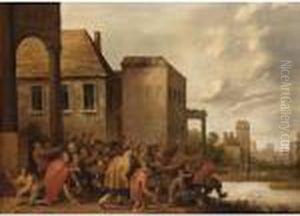 The Pool Of Bethesda (john 5:1-15) by Joost Cornelisz. Droochsloot
