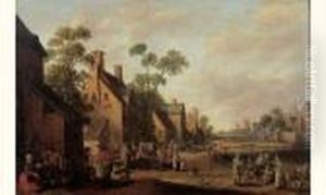 La Rue D'un Village Flamand by Joost Cornelisz. Droochsloot