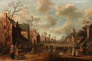 Peasants Merrymaking In A Village