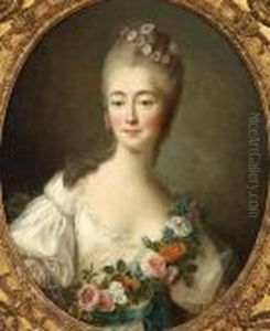 Portrait De Madame La Comtesse Du Barry En Flore by Francois-Hubert Drouais
