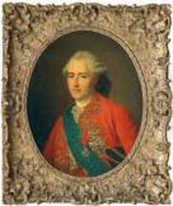 Portrait De Louis Xv Avec L'etoile Du Saint-esprit Et De L'ordre De Saint-louis