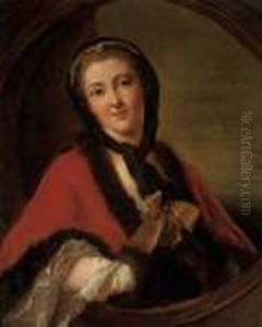 Portrait Of A Lady by Francois-Hubert Drouais