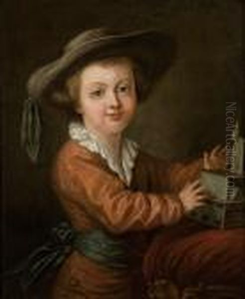 A Child Making A House Of Cards - view 1