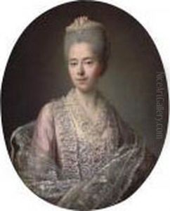 Portrait De Guillemette Moulin De La Raciniere, Madamed'angot by Francois-Hubert Drouais