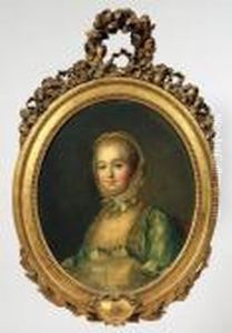 Portraitof Madame Pompadour by Francois-Hubert Drouais