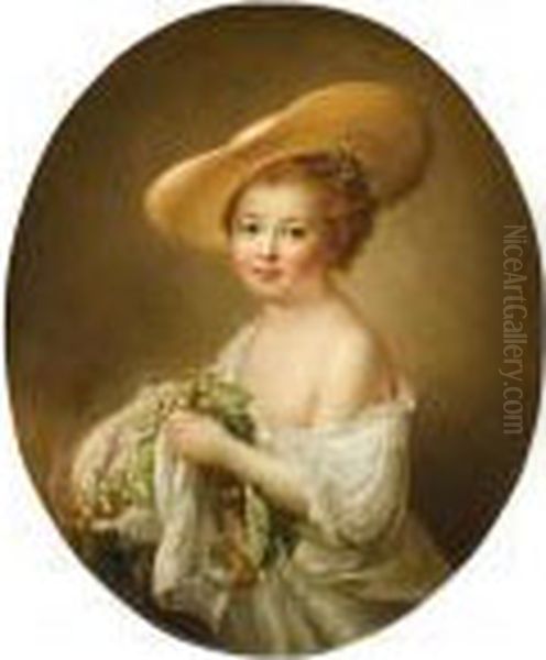 Portrait Of Mademoiselle Helvetius, Comtesse De Mun, When A Child - view 1