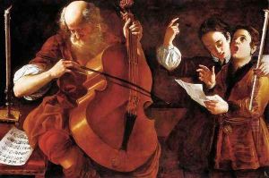 Concert with Two Singers by Giovanni Domenico Lombardi