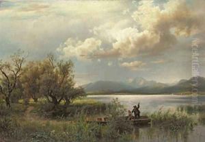 Bayern Landscape by August Wilhelm Leu