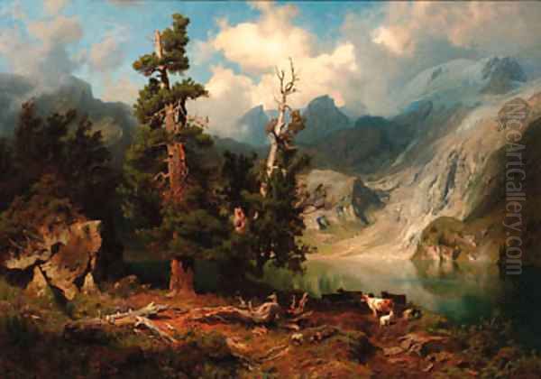 A mountainous lake landscape - view 1