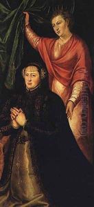 Portrait of Queen Catherine of Austria c. 1550 by Cristovano Lopes